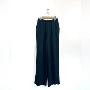 Jones New York 100% Silk Black Wide Leg Pant Sz 4